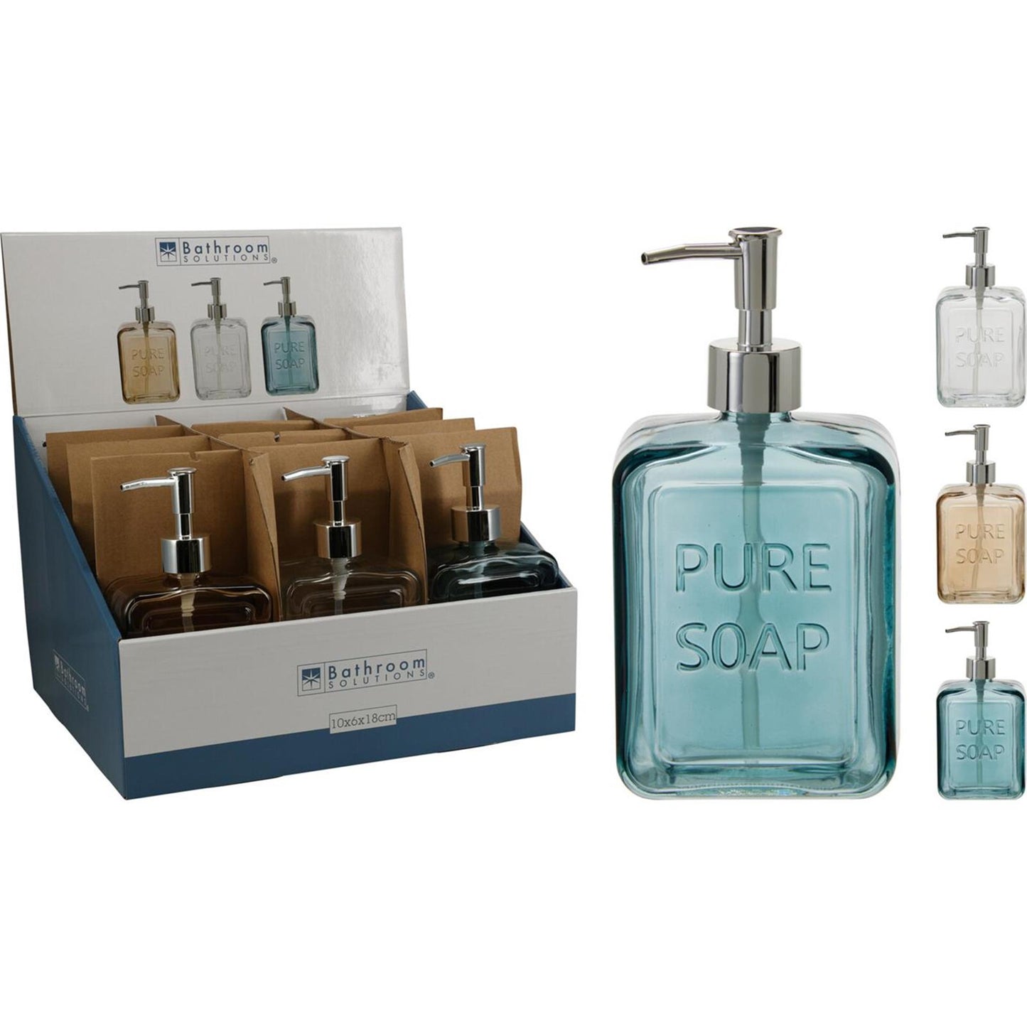 Solutions de salle de bain distributeur de savon verre 500ml avec texte