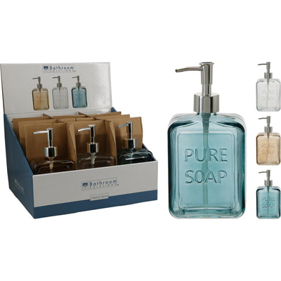 Solutions de salle de bain distributeur de savon verre 500ml avec texte