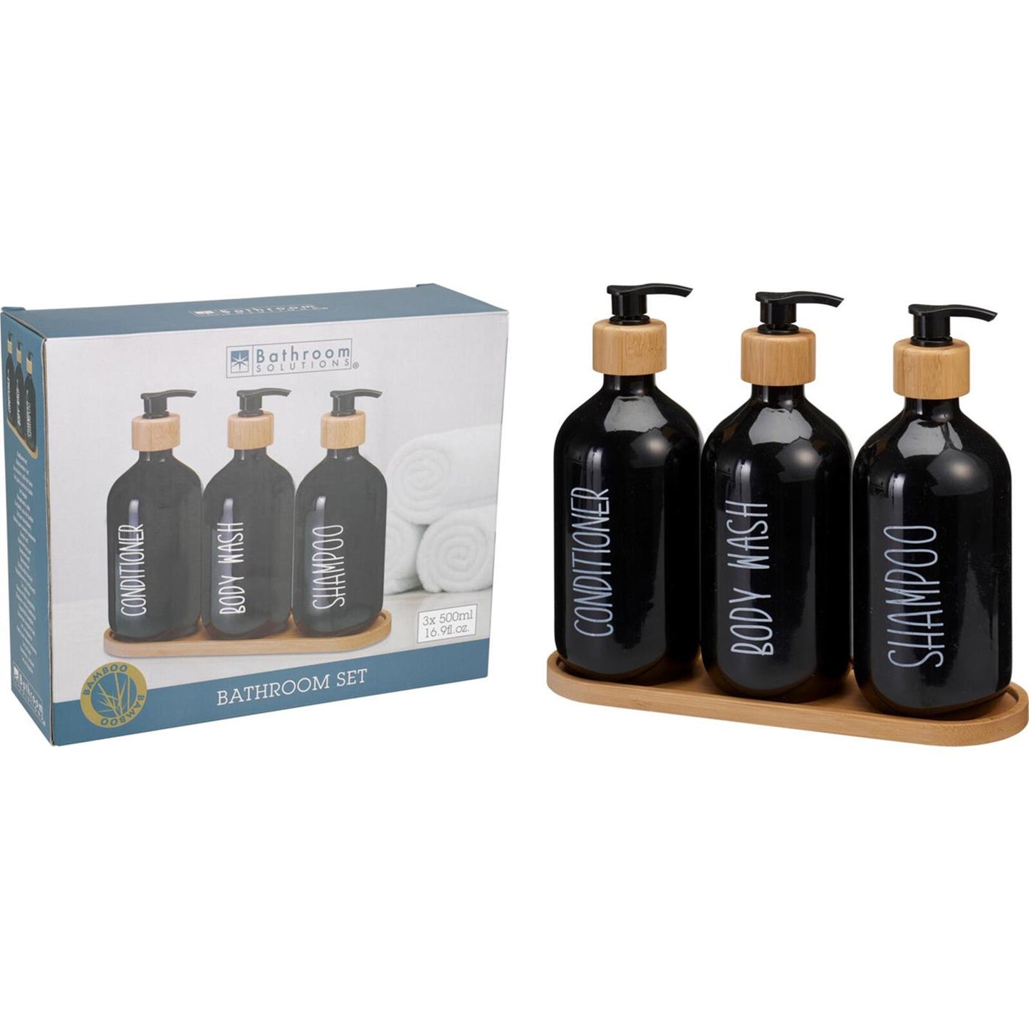 Solutions de salle de bain ensemble de 3 bouteilles 500ml