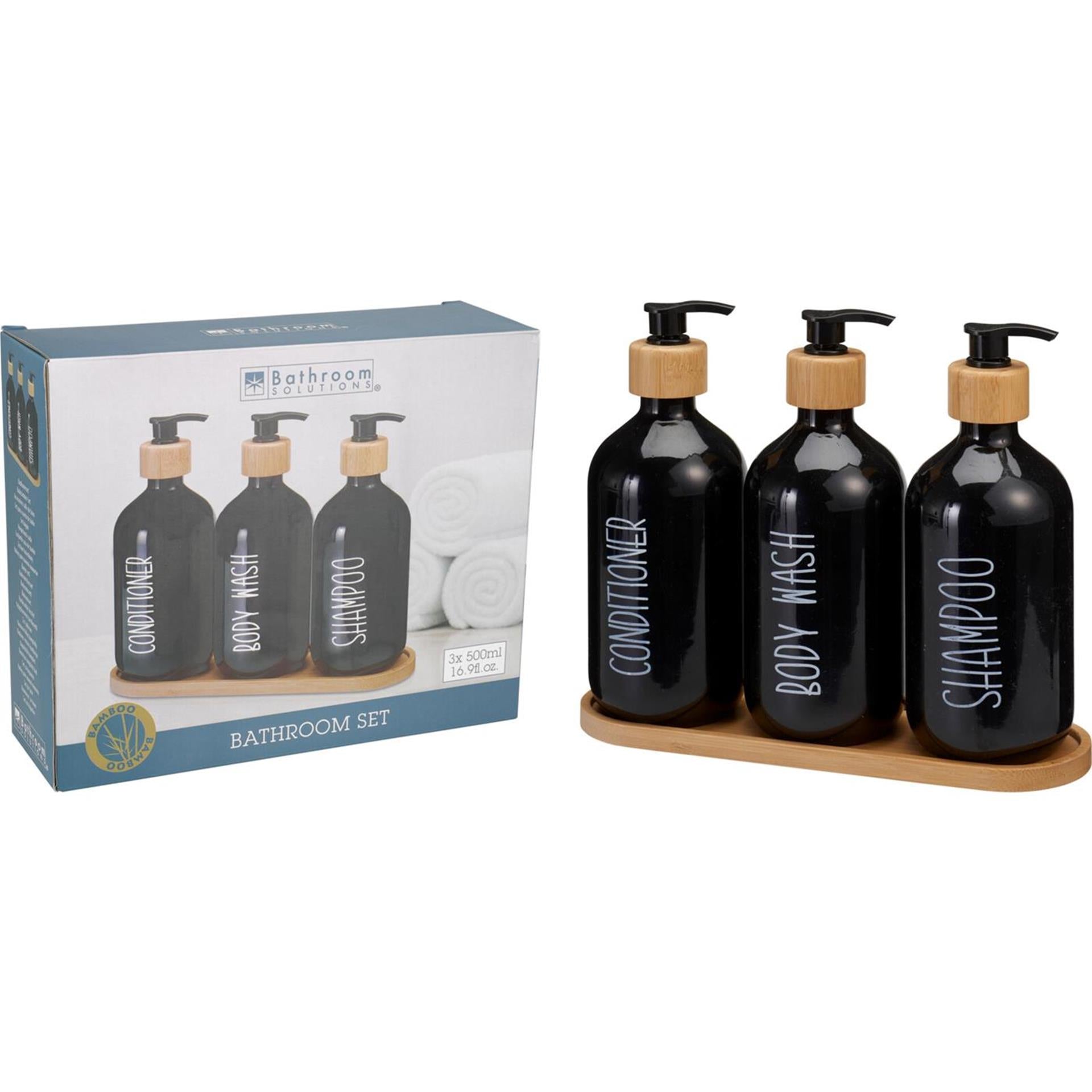 Solutions de salle de bain ensemble de 3 bouteilles 500ml