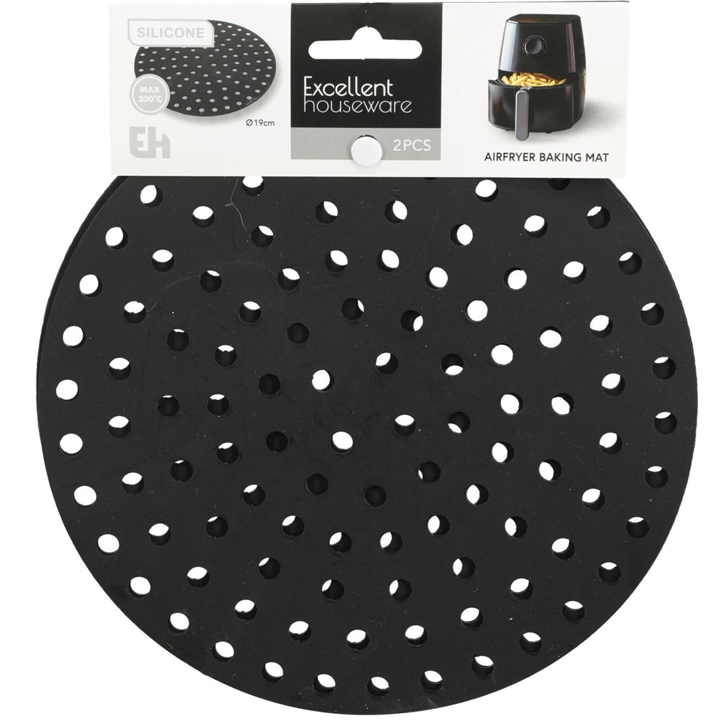 Excellent houseware airfryer silicone mat ø19,4cm noir