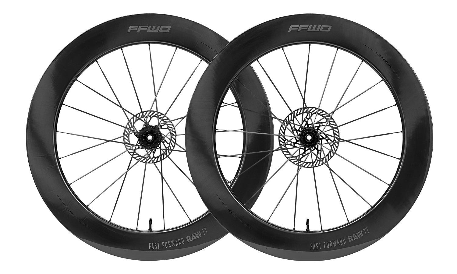 Paire de roues Sram ffwd raw77 fcc 77mm 2:1 ceramicspeed 12sp xdr noir brillant