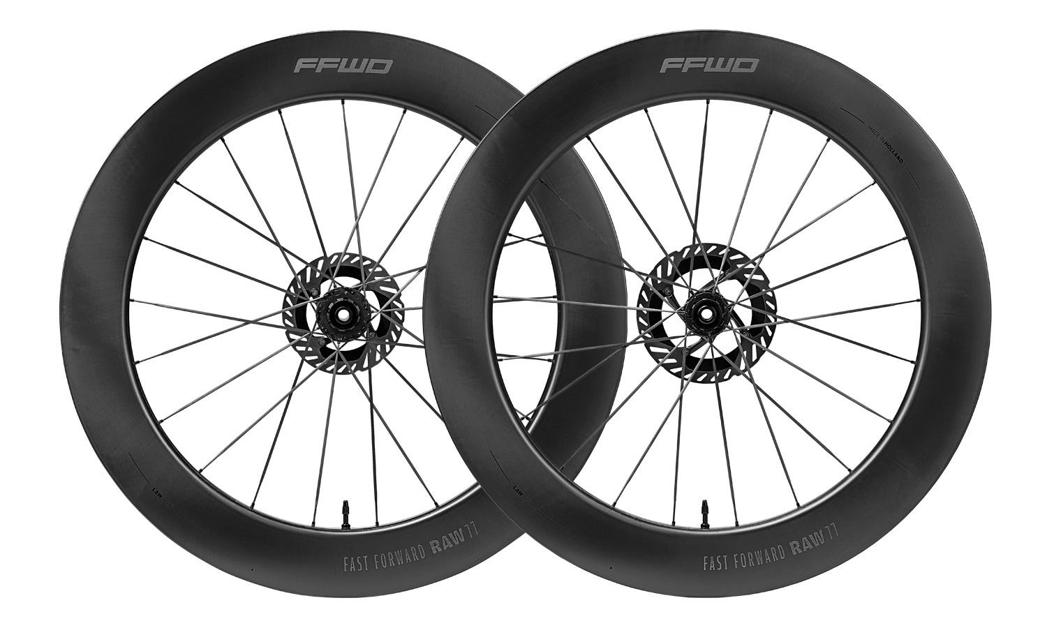 Paire de roues Sram ffwd raw77 fcc 77mm 2:1 ceramicspeed 12sp xdr noir mat