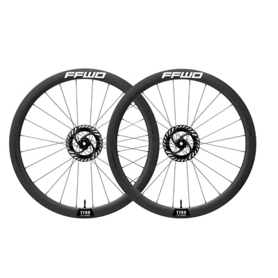 Paire de roues Ffwd tyro v3 fcc 45mm 12mm disque 12sp micro cannelure
