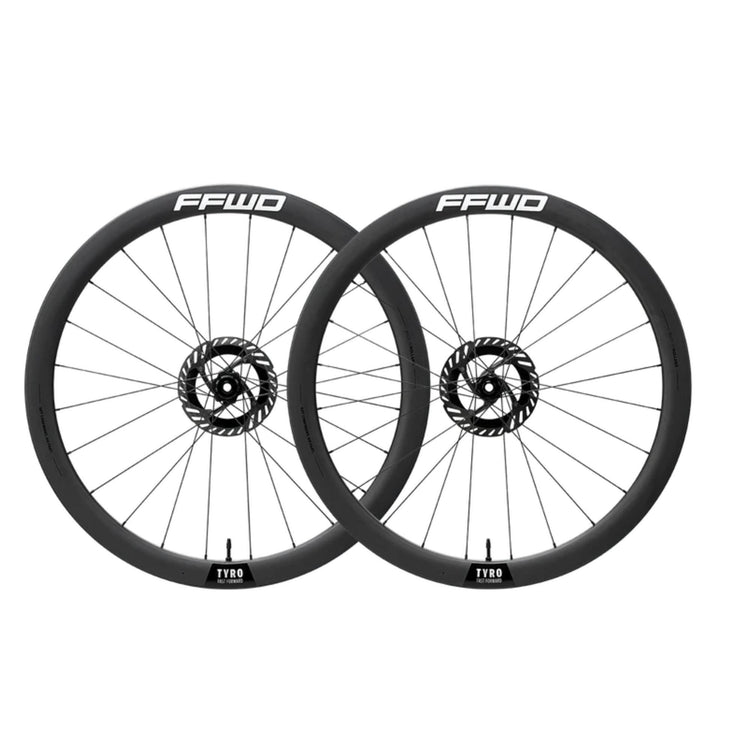 Paire de roues Ffwd tyro v3 fcc 45mm 12mm disque 12sp micro cannelure