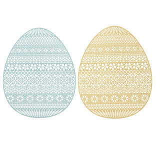 Set de table de Pâques pp 2 assortis | 8 pièces