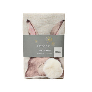 Chemin de table lapin polyester | 2 pièces