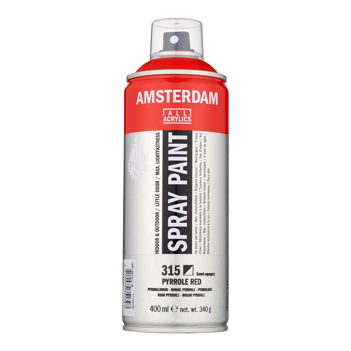 Amsterdam tous acryliques amsterdam • peinture en aérosol rouge pyrrole 315 400ml