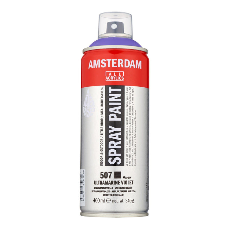 Amsterdam tous acryliques amsterdam • peinture en aérosol violet outremer 507 400ml