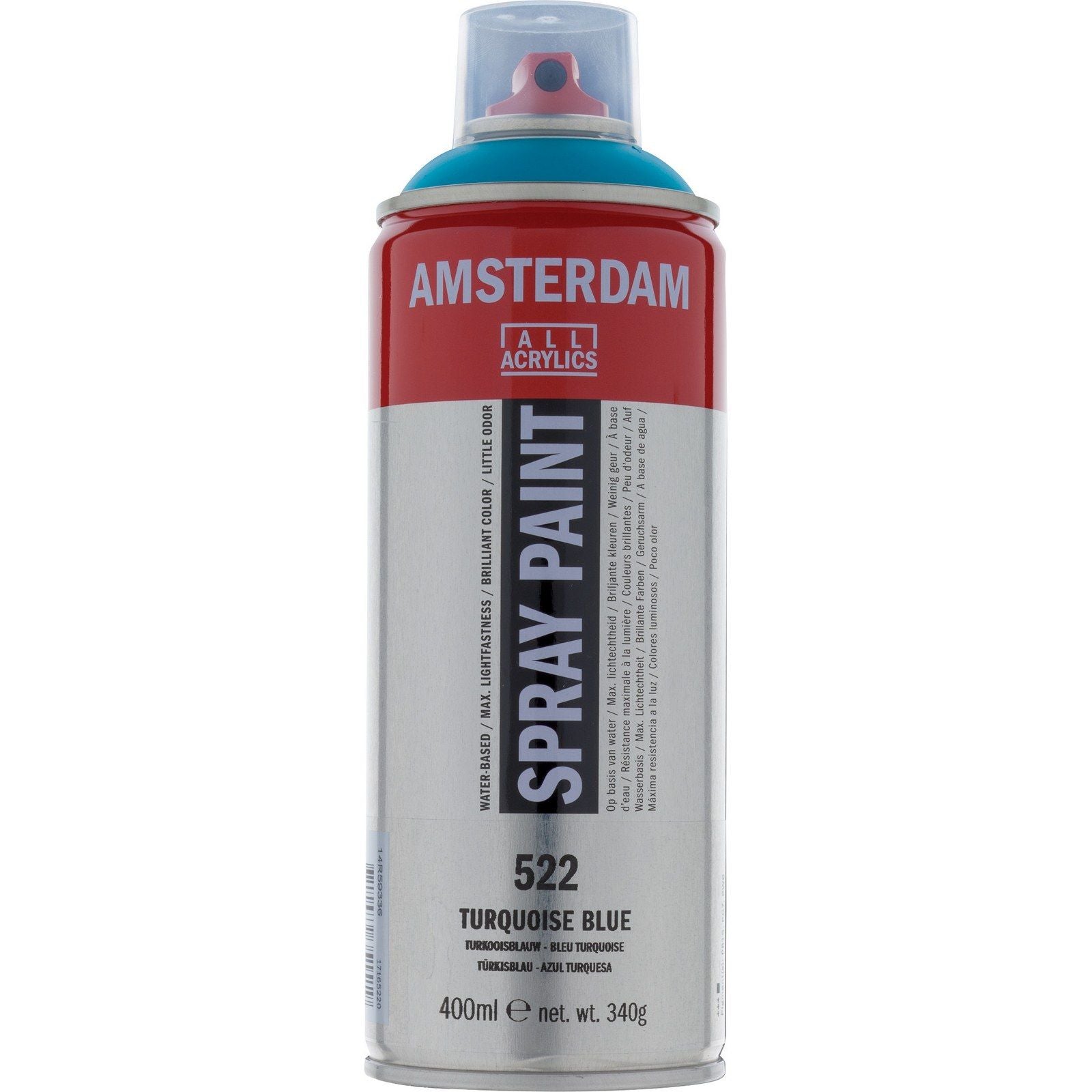 Amsterdam tous acryliques amsterdam • peinture en aérosol bleu turquoise 522 400ml