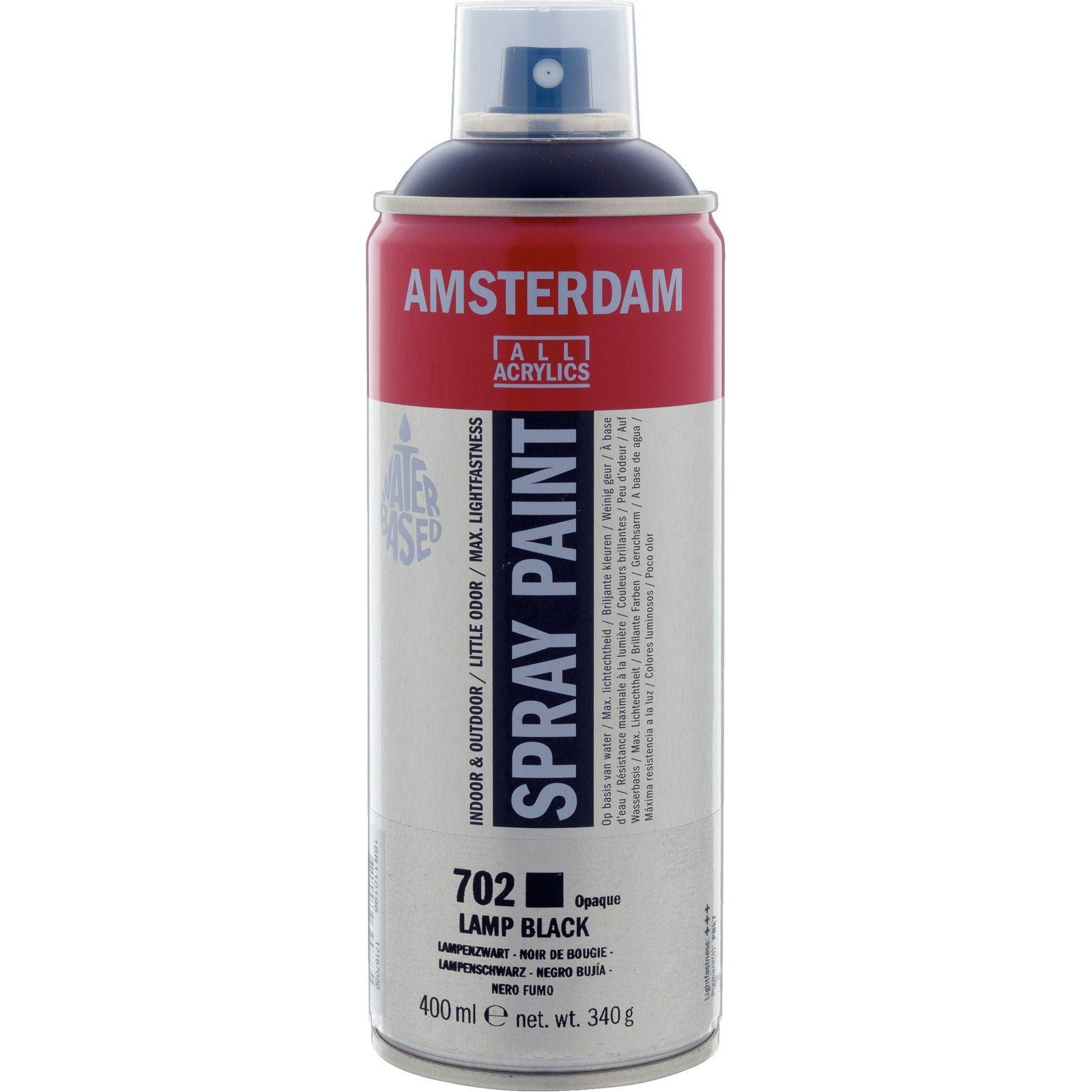 Amsterdam tous acryliques amsterdam • peinture en aérosol noir lampe 702 400ml