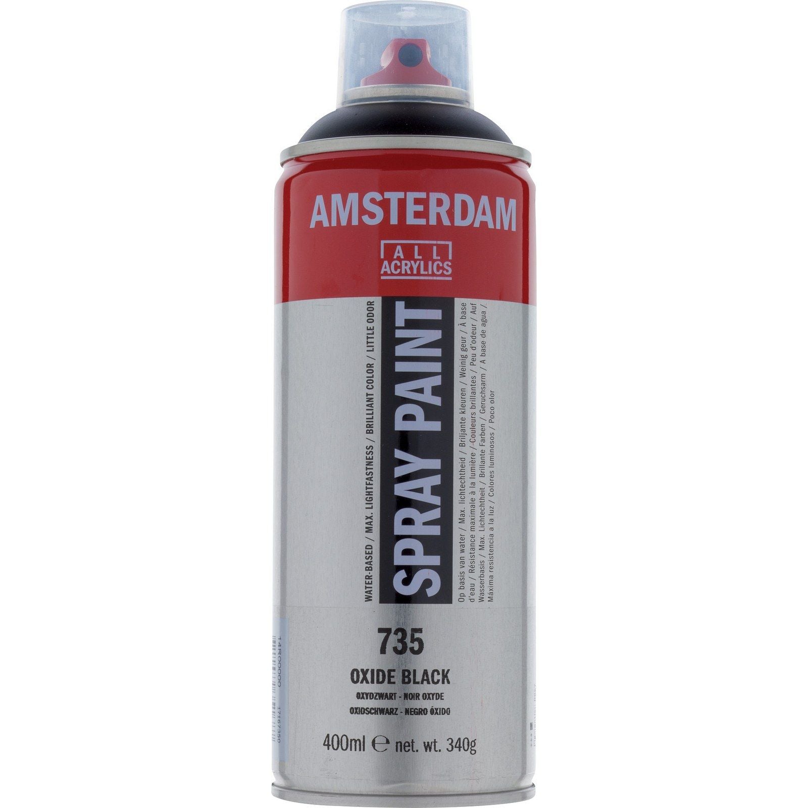 Amsterdam tous acryliques amsterdam • peinture en aérosol noir oxyde 735 400ml