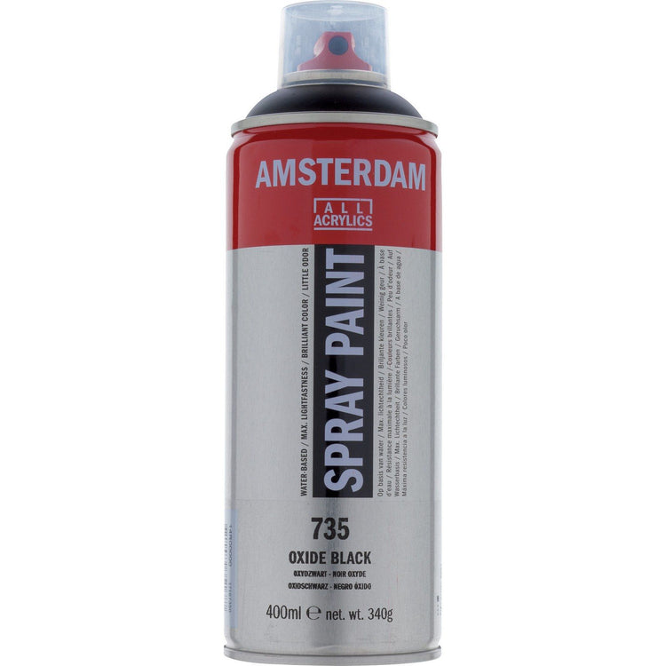 Amsterdam tous acryliques amsterdam • peinture en aérosol noir oxyde 735 400ml