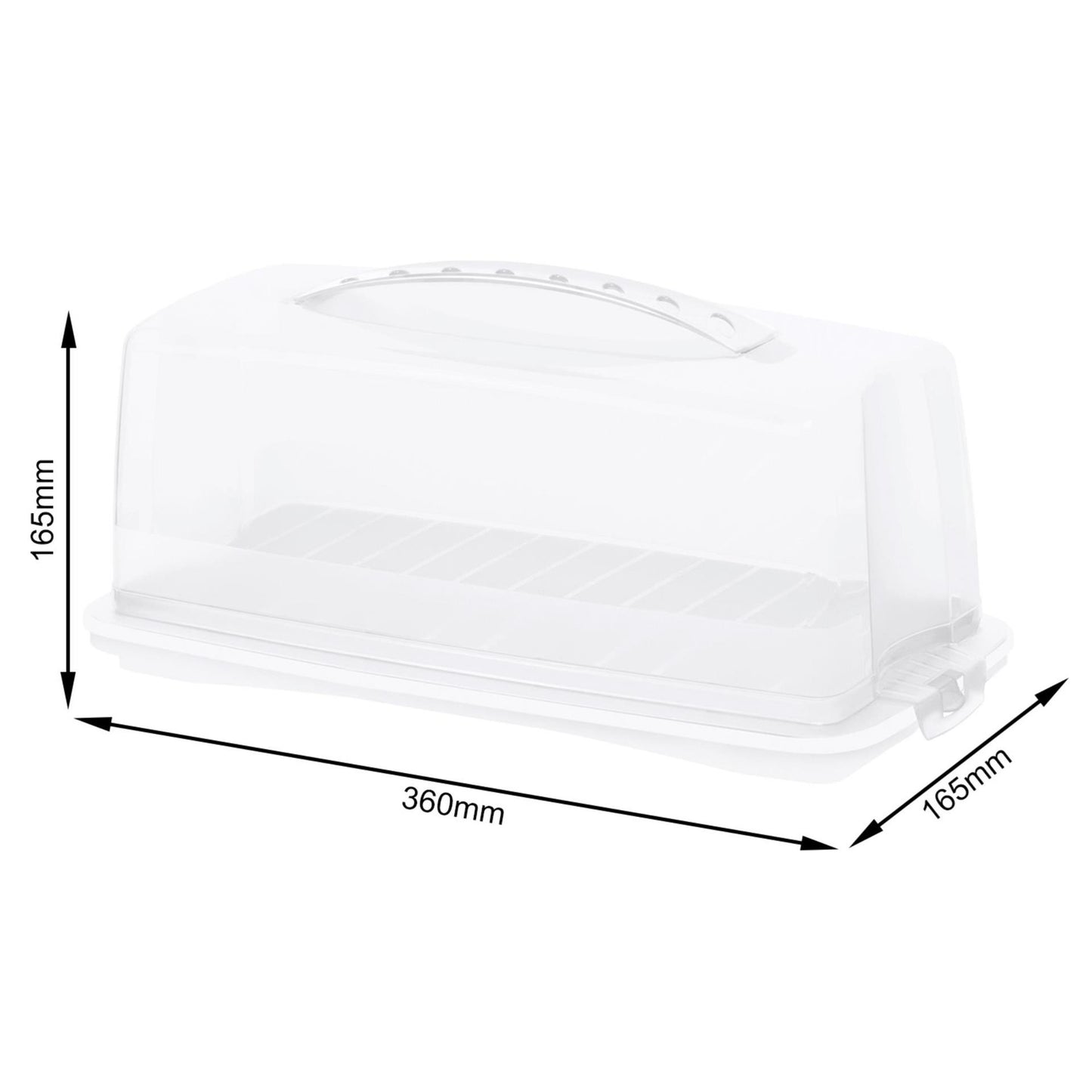 Rotho Fresh Cakeoos Rectangle 36x16.5x16,5 cm blanc transparent