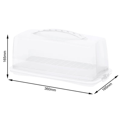Rotho Fresh Cakeoos Rectangle 36x16.5x16,5 cm blanc transparent