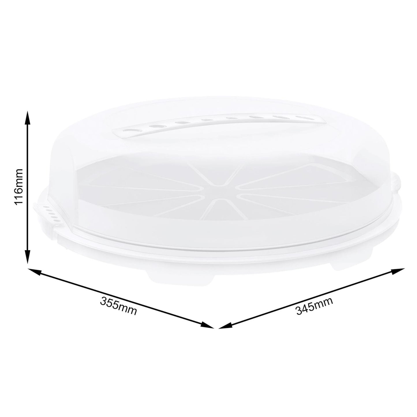 Rotho Fresh Cake Box 35,5 cm blanc transparent