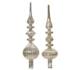 Decoris pic verre antique argent h35cm
