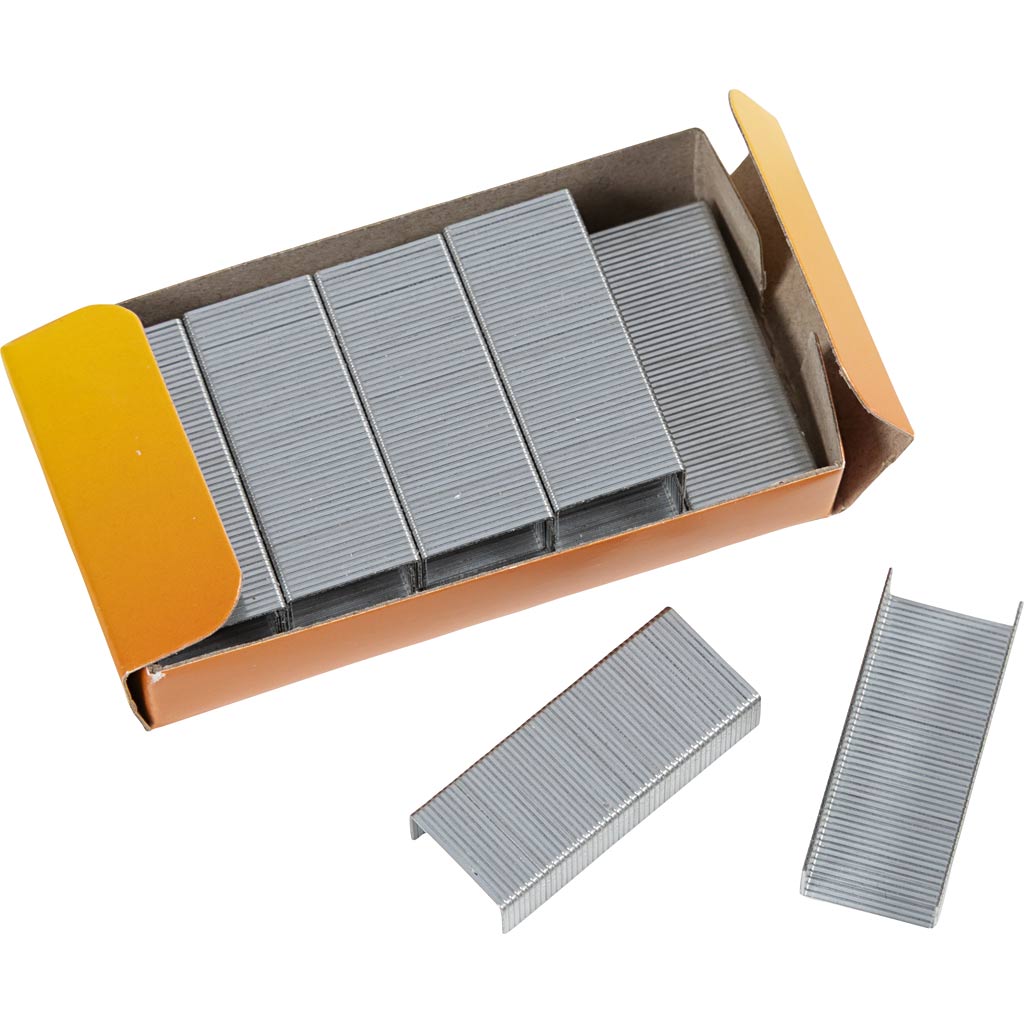 Agrafes, l: 12 mm, taille 24 6, 1000 pièces 1 boîte