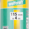 Rouleau de papier de verre adhésif Wolfcraft | k180 | 4 mx 115 mm | 1 pièce - 1742000