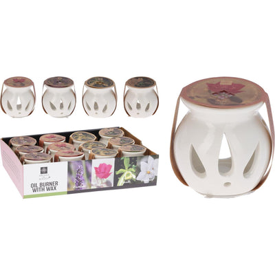Brûleur à huile de style maison avec cire parfumée
