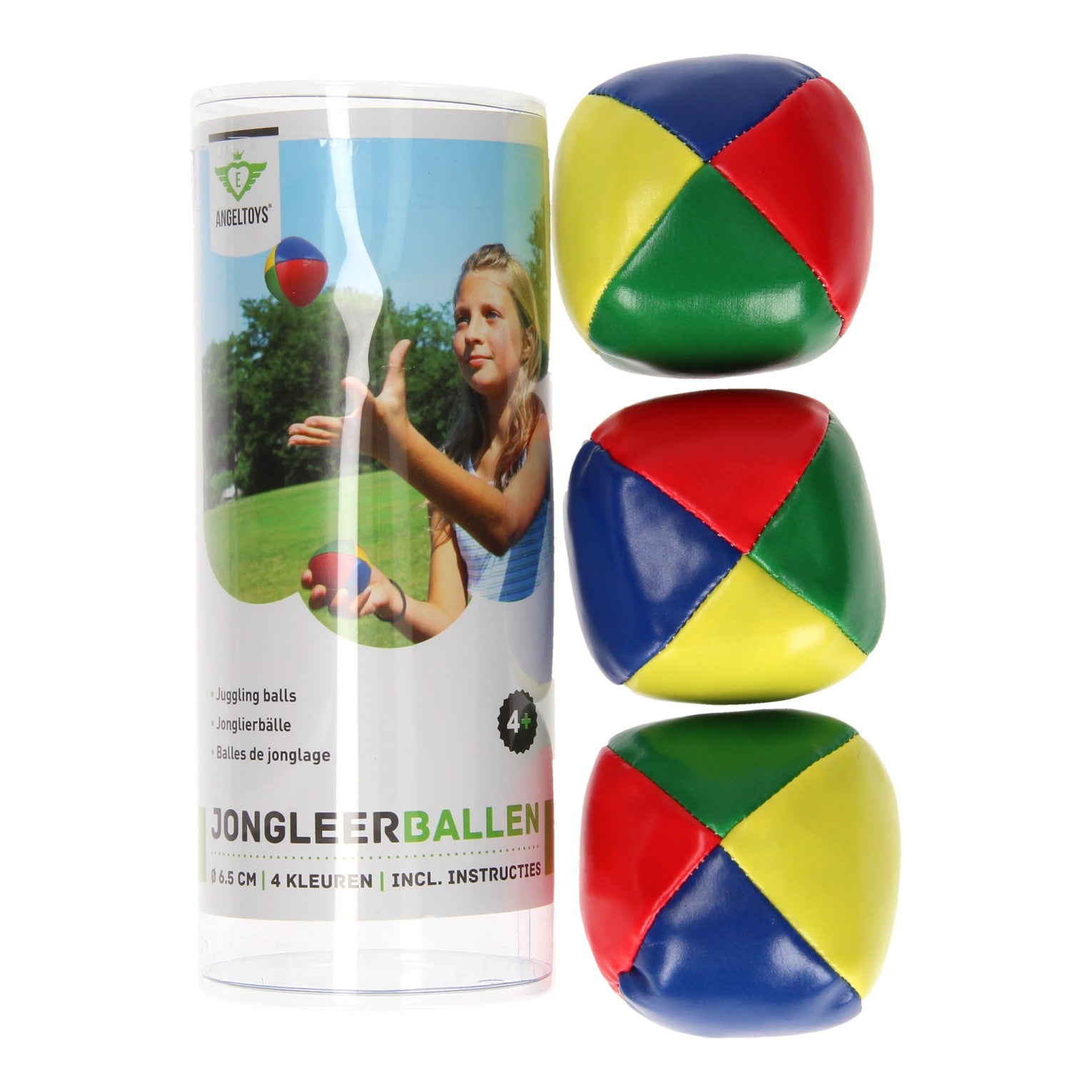 Jongler avec des balles grandes en tube