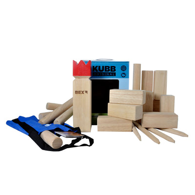 Kubb Original Rubberhout avec Red King