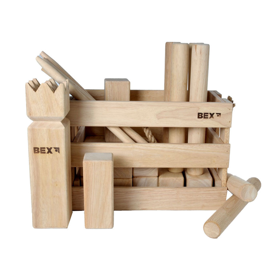 Kubb dans la boîte en bois