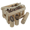 Numéro Kubb Bois en caoutchouc d'origine en boîte en bois