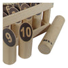 Numéro Kubb Bois en caoutchouc d'origine en boîte en bois