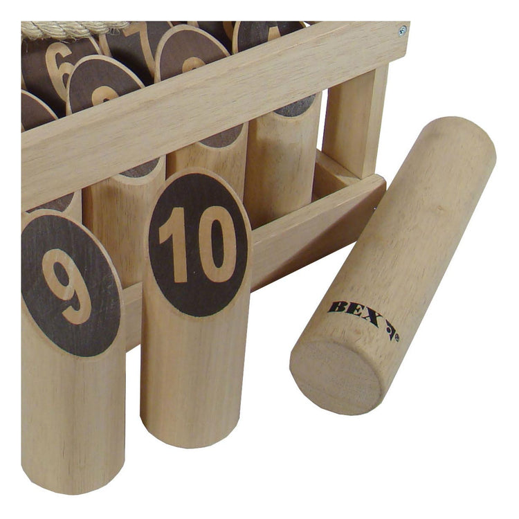 Numéro Kubb Bois en caoutchouc d'origine en boîte en bois