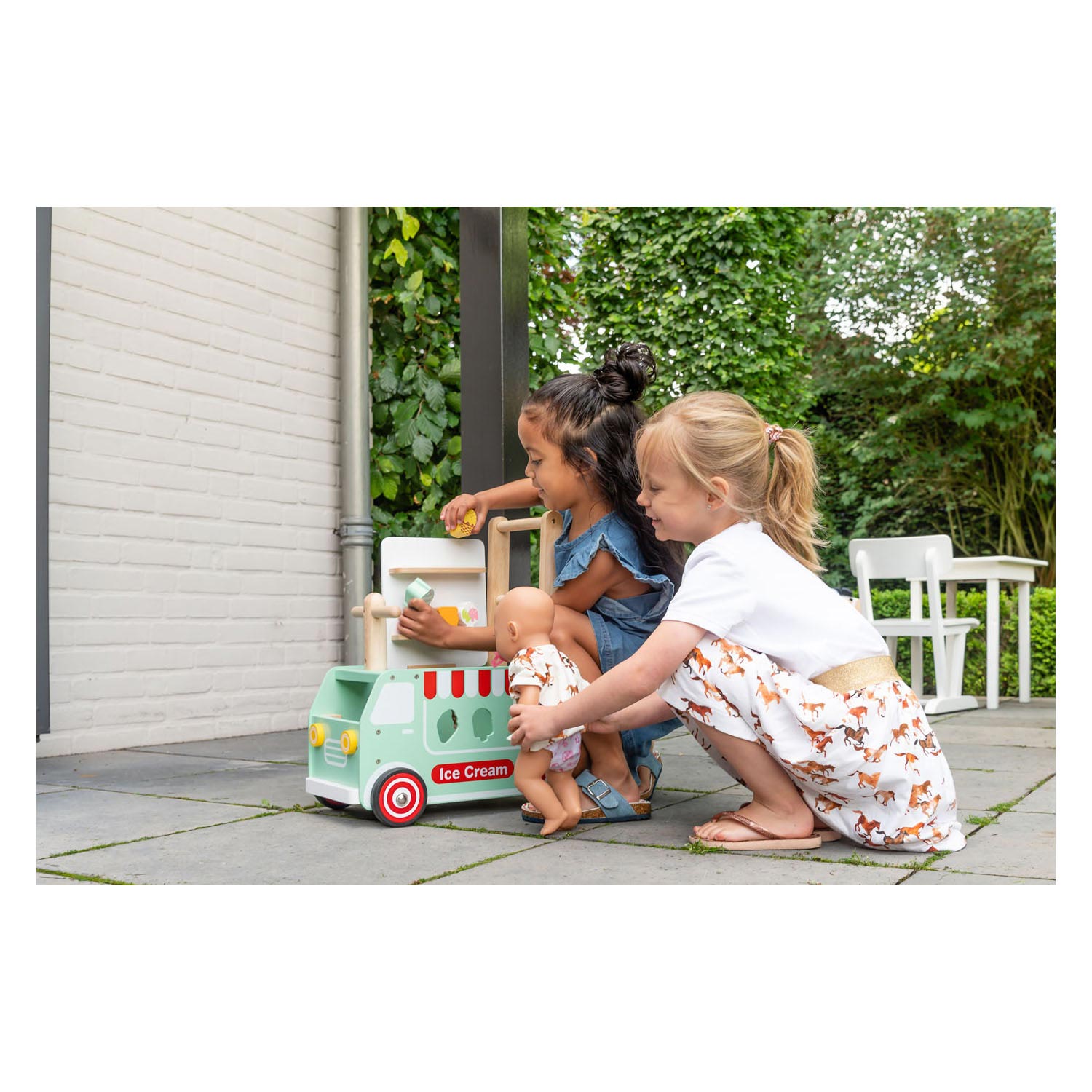 I'm Toy Loop Push Wagon Ijskar Junior Mintgroen