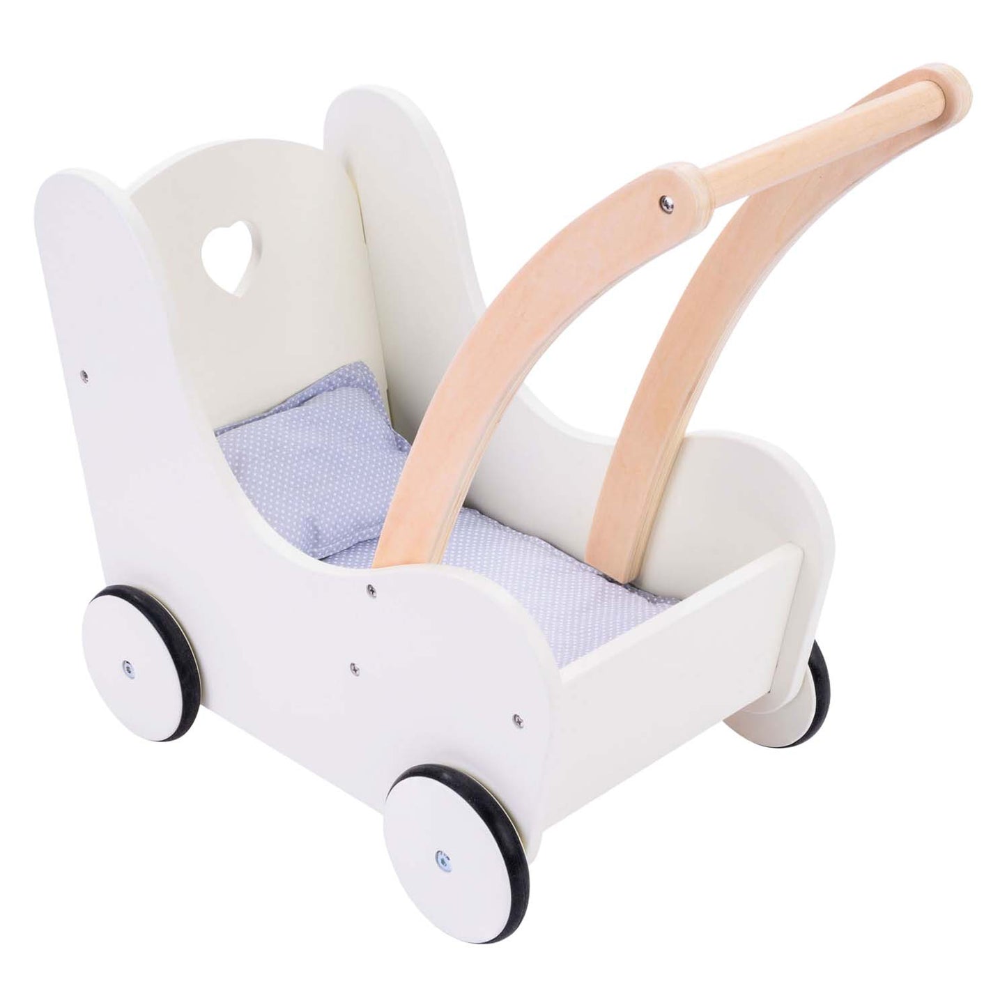 Poupée en bois - camion de marche gris blanc gris