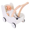 Poupée en bois - camion de marche gris blanc gris