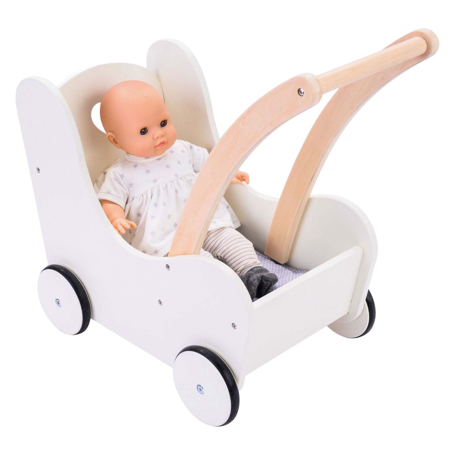 Poupée en bois - camion de marche gris blanc gris