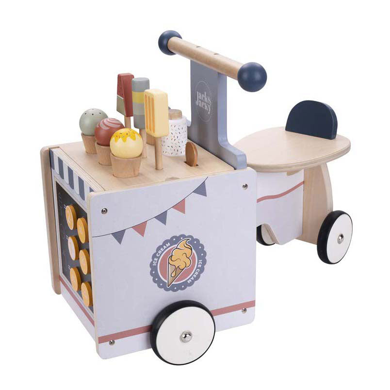 Chariot de crème glacée à vélo en bois Jack Jacky