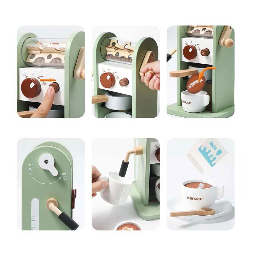 Cafetière de Dorjee Green à la menthe junior en bois