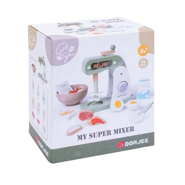 Ensemble super mixeur en bois, 14 pièces