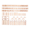 Planches de construction en bois naturel, 84 pcs.