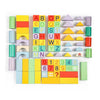 Blocs de construction en bois couleur, 84 pcs.