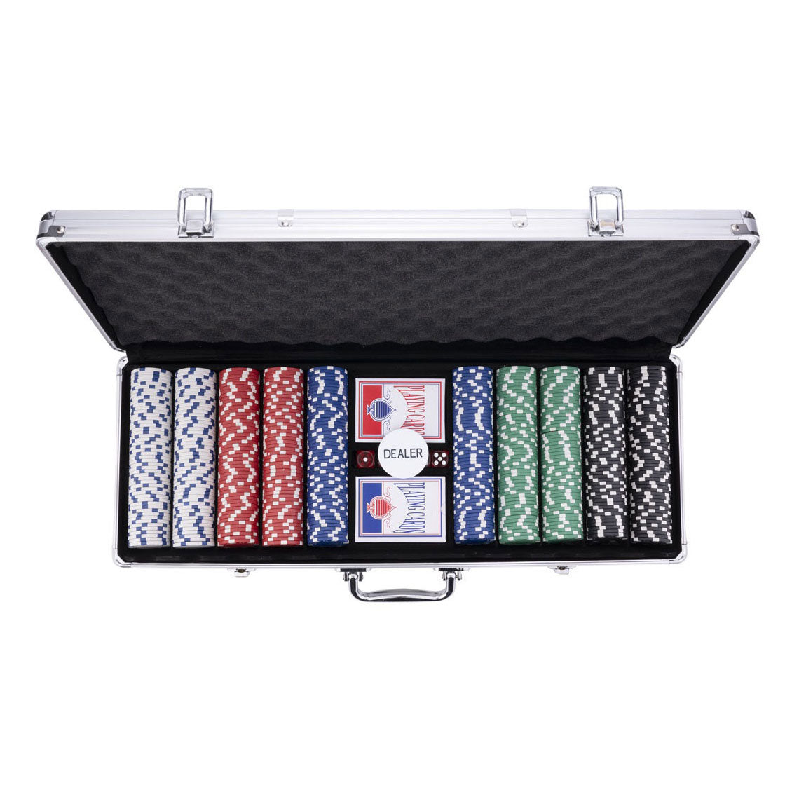 Set de poker en coffret argent - 500 jetons 11,5gr.