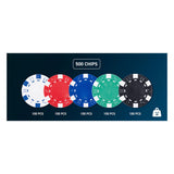 Set de poker en coffret argent - 500 jetons 11,5gr. - afbeelding 5