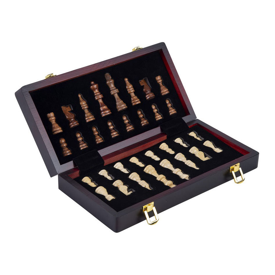 Jeu d'échecs pliant en bois de base 38.5x38.5x5,8 cm