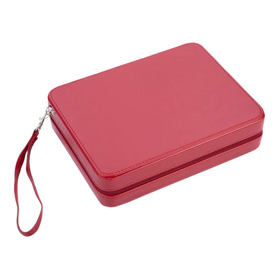 Jeu de voyage Backgammon avec fermeture éclair - rouge