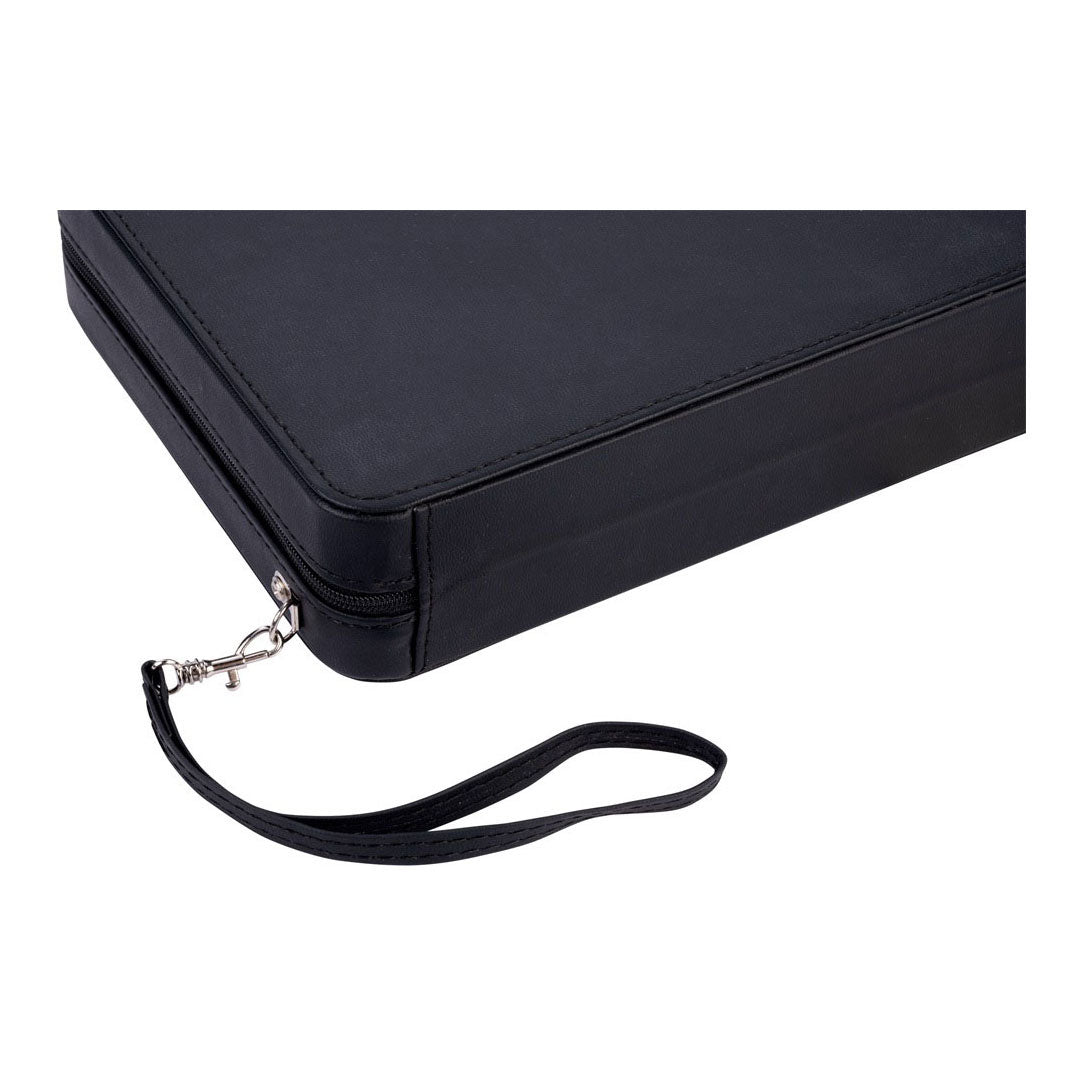 Jeu de voyage de backgammon Engelhart avec fermeture éclair - noir