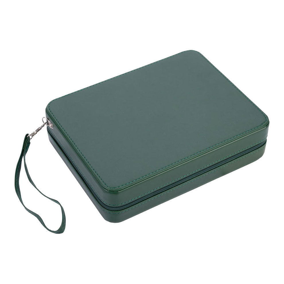 Jeu de voyage Backgammon avec fermeture éclair - vert