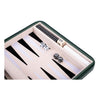 Jeu de voyage Backgammon avec fermeture éclair - vert