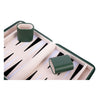Jeu de voyage Backgammon avec fermeture éclair - vert