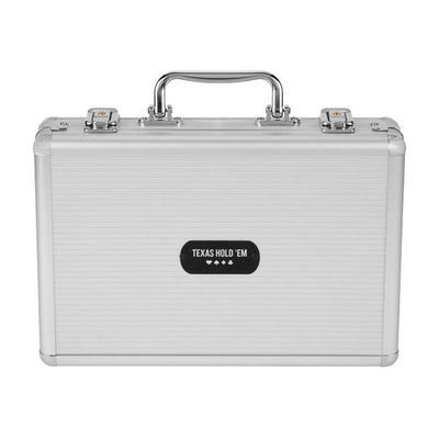 Set de poker dans un coffret en argent - 200 jetons