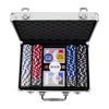 Set de poker dans un coffret en argent - 200 jetons