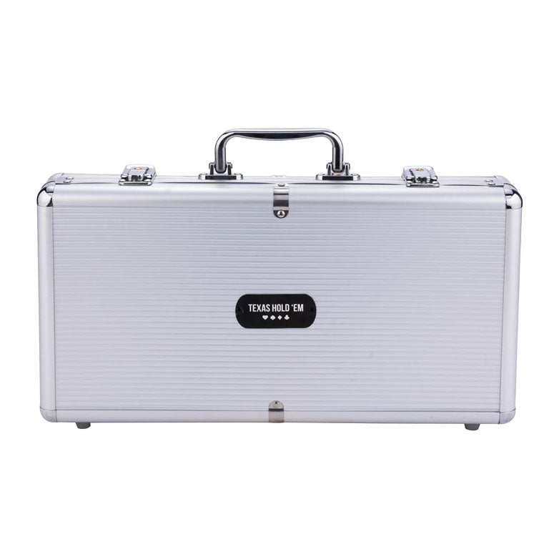 Set de poker dans un coffret en argent - 300 jetons